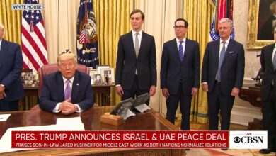 Trump announces historic peace agreement between israel uae