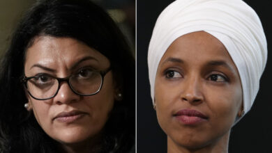 Ilhan omar accuses netanyahu of imposing muslim ban as dems decry decision to block israel visit