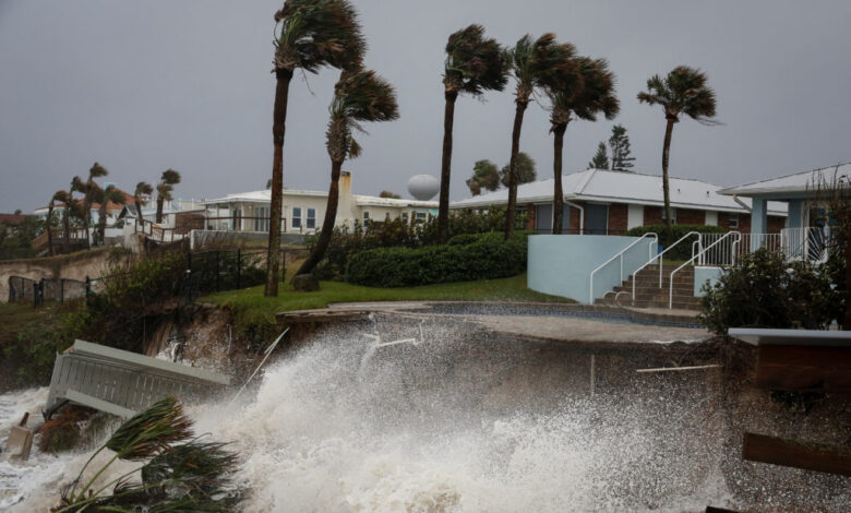 Nicole makes landfall as hurricane pounding florida with dangerous storm surge heavy rain