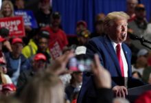 Trump stumps for state candidates in overflowing michigan rally