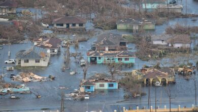 Hurricane dorian downgraded to category 3 storm continues its assault on the bahamas