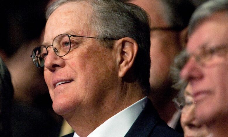 Koch activist philanthropist billionaire artnews