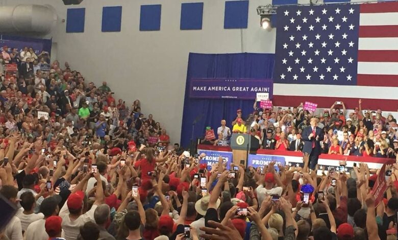 At ohio rally trump issues dire warning about inflation and jobs under biden