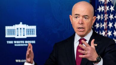 Homeland security secretary alejandro mayorkas says he has no plans to resign amid border crisis