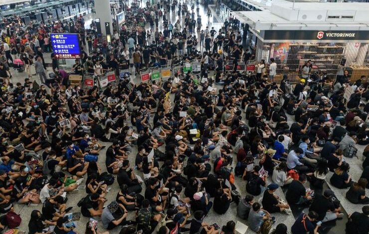 Flights resuming at hong kong airport after protest chaos