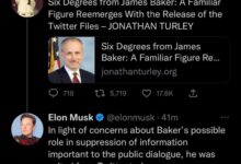 Elon musk fires twitters general counsel and ex fbi official james baker