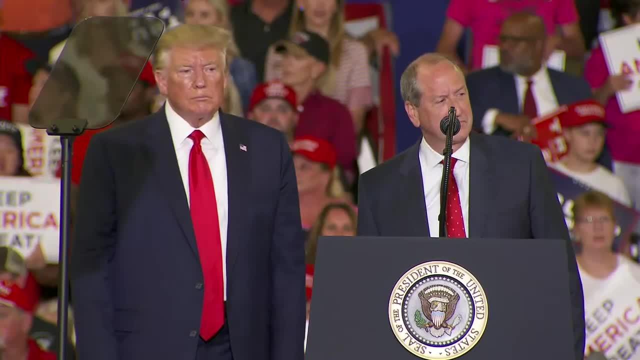 Trump unloads on disloyal democratic house candidate at fiery rally ahead of pivotal north carolina special election